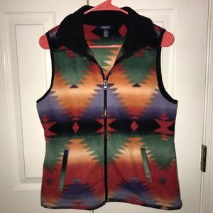 Women’s vintage Aztec southwest fleece Chaps vest
